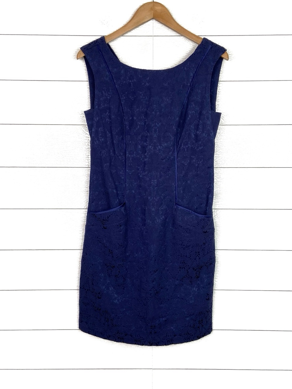 NWT PLENTY BY TRACY REESE Stitch Fix Stretch Jacquard Dress Navy 8 New